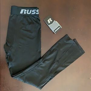 Black Compression Pants Russell